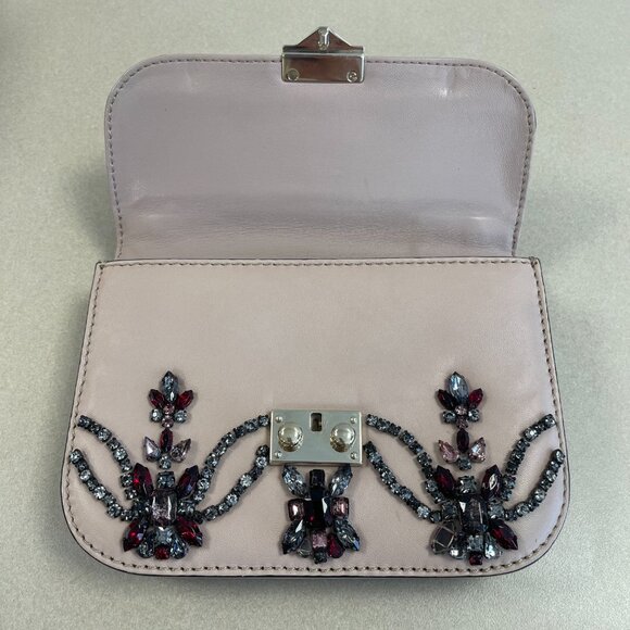 Valentino Garavani Glam Lock Crystal Embellished Crossbody Bag - Preowned - Picture 3 of 14